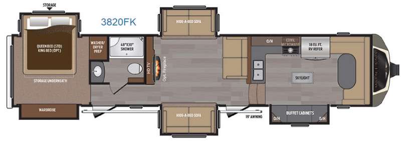 Floorplan - 2016 Keystone RV Montana 3820 FK