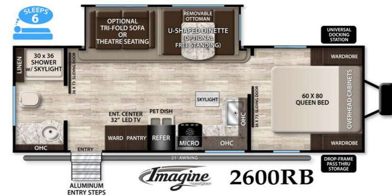 Floorplan - 2016 Grand Design Imagine 2600RB