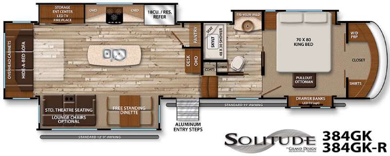 Floorplan - 2016 Grand Design Solitude 384GK R