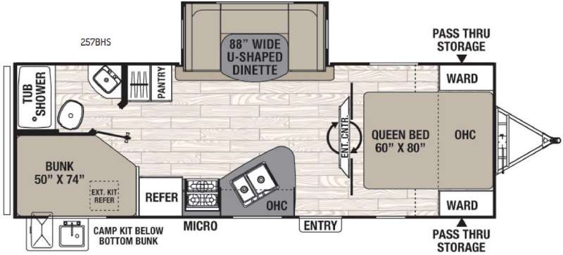 Floorplan - 2017 Coachmen RV Freedom Express 257BHS