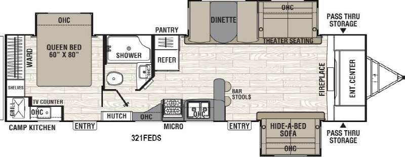 Floorplan - 2017 Coachmen RV Freedom Express 321FEDS