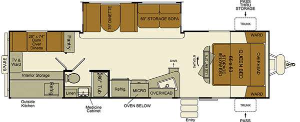 Floorplan - 2017 EverGreen RV i-Go G280QB