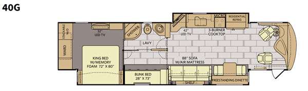 Floorplan - 2017 Fleetwood RV Discovery 40G