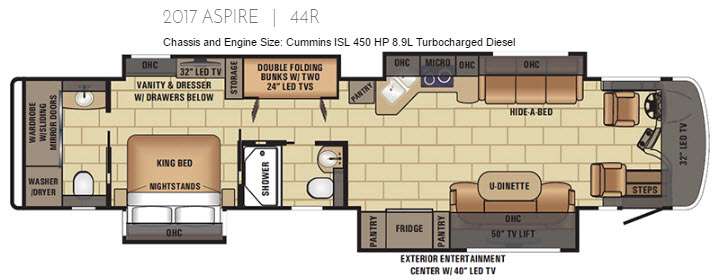 Floorplan - 2017 Entegra Coach Aspire 44R