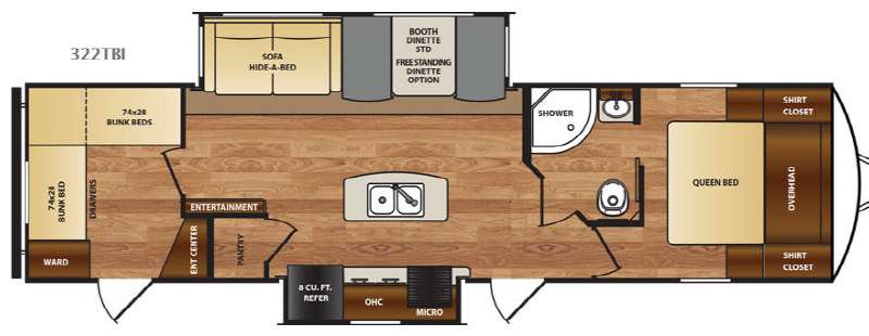 Floorplan - 2017 Forest River RV Wildcat 322TBI