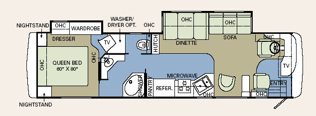 Floorplan - 2006 Holiday Rambler Ambassador 37PBD