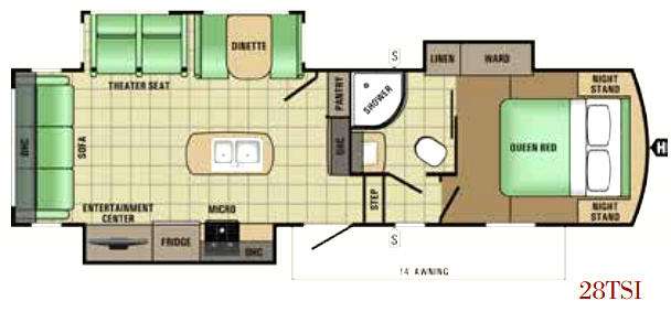 Floorplan - 2017 Starcraft Solstice Super Lite 28TSI