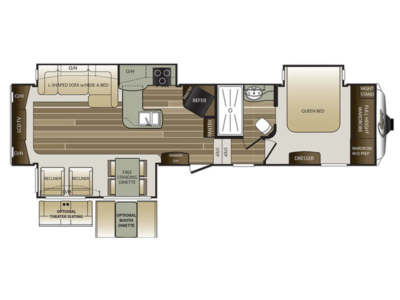 Floorplan - 2017 Keystone RV Cougar 327RES