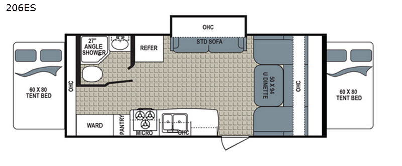 Floorplan - 2017 Dutchmen RV Kodiak Ultra Lite 206ES