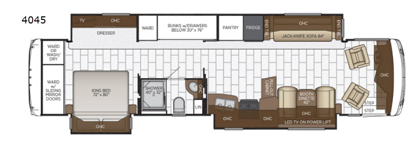 Floorplan - 2017 Newmar Ventana LE 4042