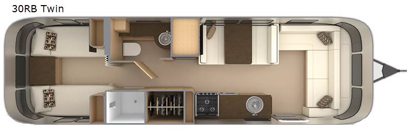 Floorplan - 2017 Airstream RV Flying Cloud 30 Twin