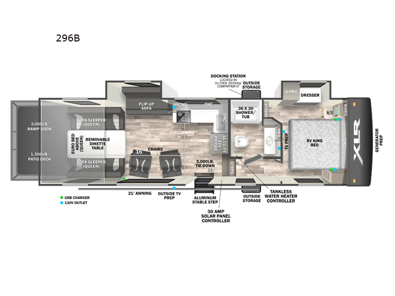 New Forest River RV XLR Boost 296B Toy Hauler Fifth Wheel for Sale