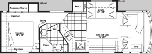 Floorplan - 2005 Winnebago Journey 32 T