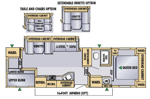 Floorplan - 2005 Jayco Eagle 305 BHS