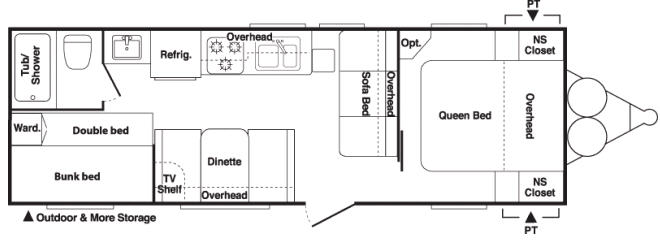 Floorplan - 2008 Keystone RV Springdale 260TBL