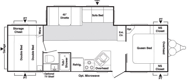 Floorplan - 2008 Keystone RV Springdale 296BHG