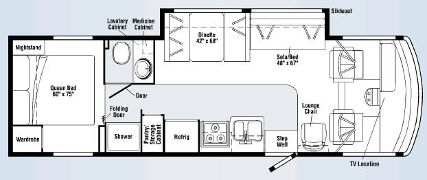 Floorplan - 2008 Winnebago Vista 30B