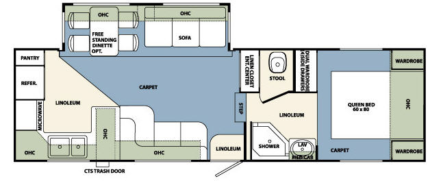 Floorplan - 2008 Forest River RV Wildcat 28RK