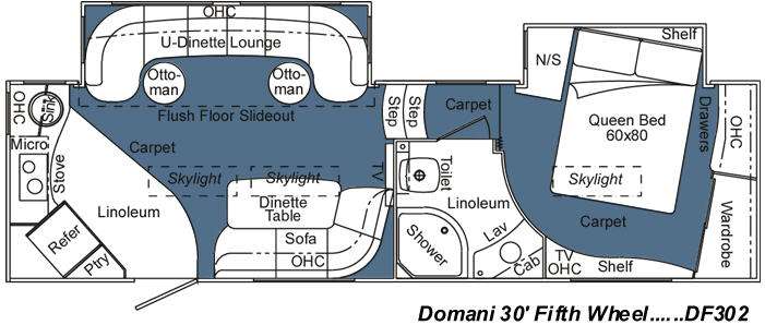 Floorplan - 2008 Carriage Domani DF302