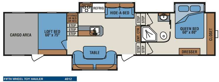 Floorplan - 2009 KZ Inferno 4012