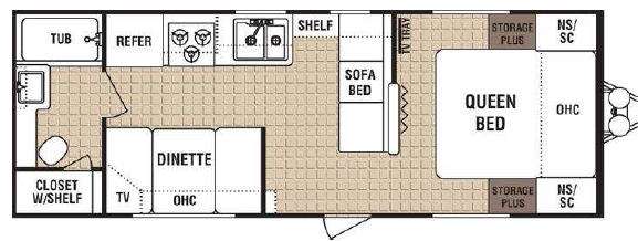 Floorplan - 2010 Dutchmen RV Sport 25F