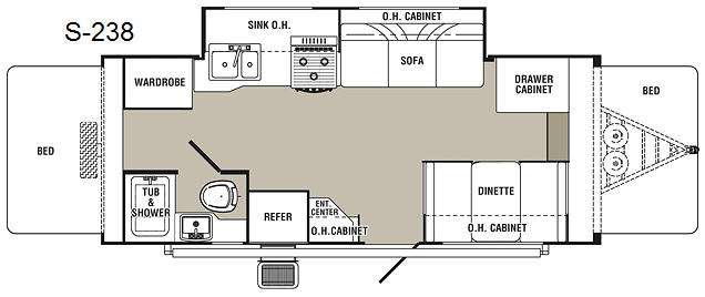 Floorplan - 2010 Palomino Stampede S-238