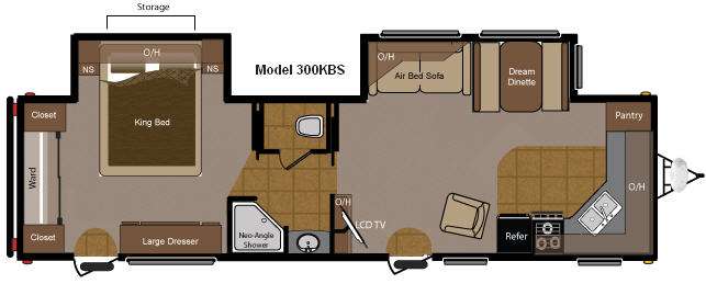 Floorplan - 2011 Keystone RV Sprinter 300KBS