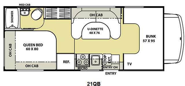 Floorplan - 2011 Coachmen RV Freelander 21QB  Ford 350