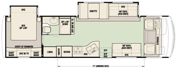 Floorplan - 2011 Newmar Bay Star 3302