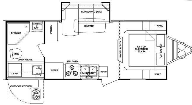 Floorplan - 2011 Cruiser Fun Finder X X-215 WSK