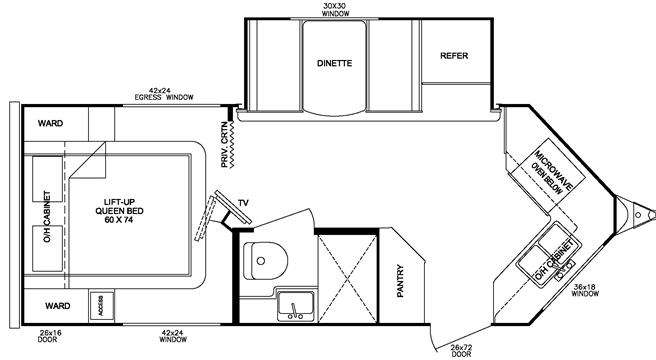 Floorplan - 2011 Cruiser ViewFinder V-19FK