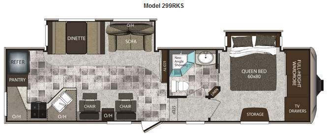 Floorplan - 2012 Keystone RV Cougar High Country 299RKS