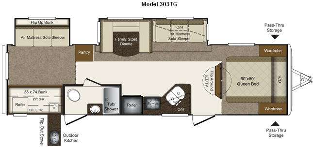 Floorplan - 2012 Keystone RV Laredo Super Lite 303TG