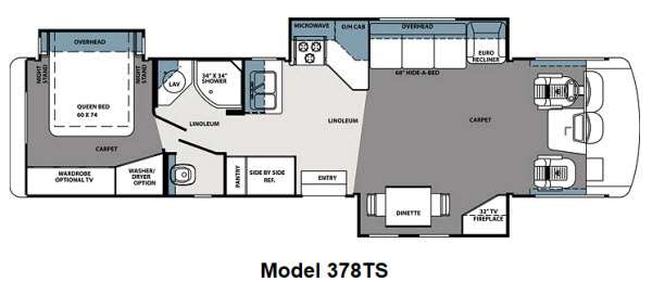 Floorplan - 2012 Forest River RV Georgetown XL 378TS