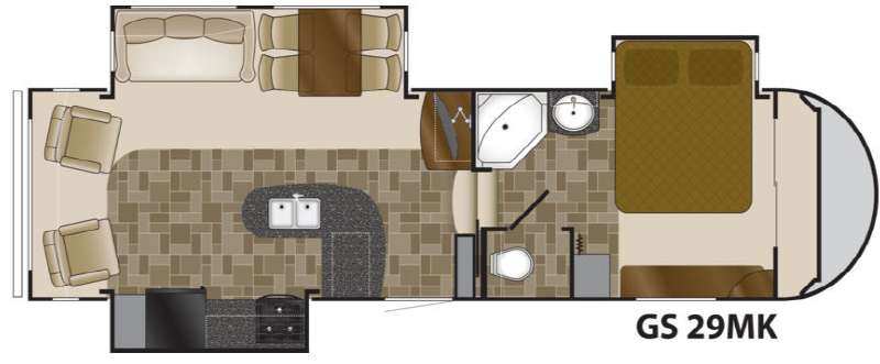 Floorplan - 2012 Heartland Greystone 29MK