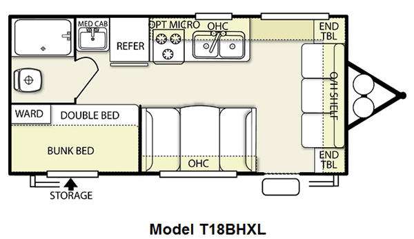 Floorplan - 2012 Forest River RV Wildwood X-Lite 18BHXL