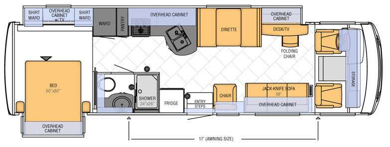 Floorplan - 2012 Newmar Bay Star 3305