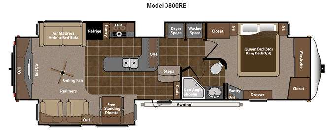 Floorplan - 2012 Keystone RV Montana 3800 RE