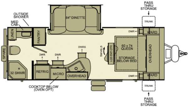 Floorplan - 2012 EverGreen RV i-Go G220RB