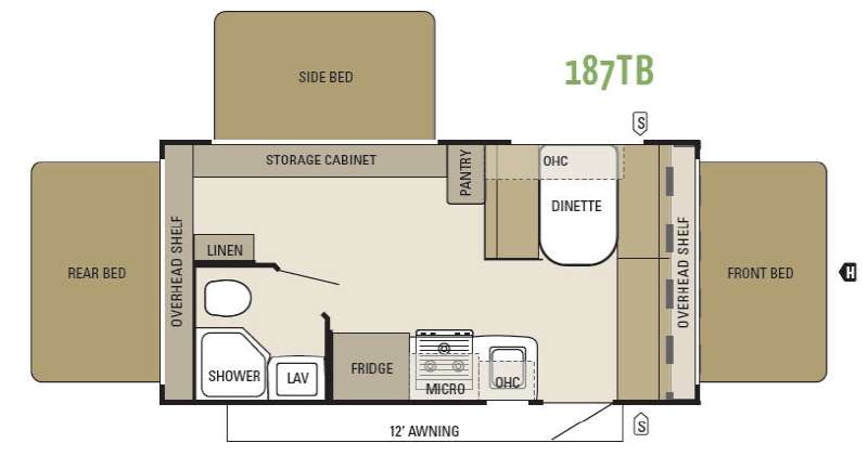 Floorplan - 2012 Starcraft  Travel Star 187TB