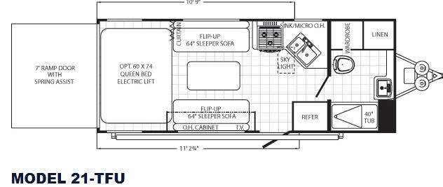 Floorplan - 2013 Palomino Puma Unleashed 21-TFU