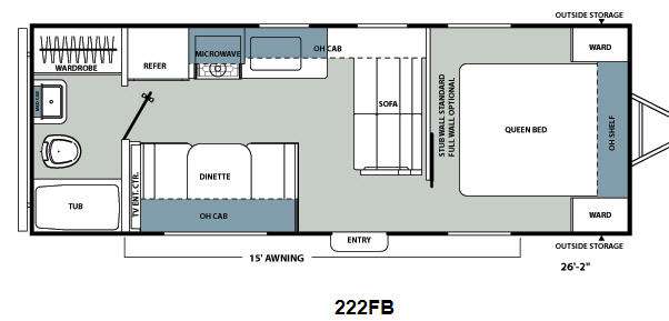 Floorplan - 2013 Coachmen RV Catalina Santara Series 222FB