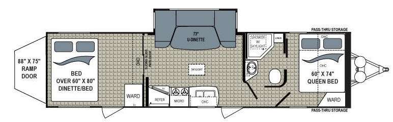 Floorplan - 2013 Dutchmen RV Kodiak 292TQB