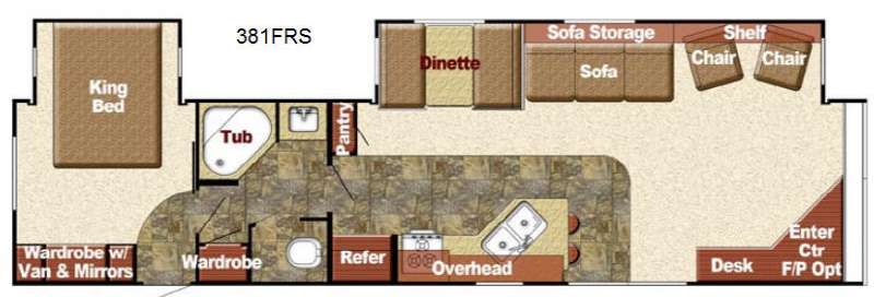 Floorplan - 2012 Gulf Stream RV Kingsport 381 FRS