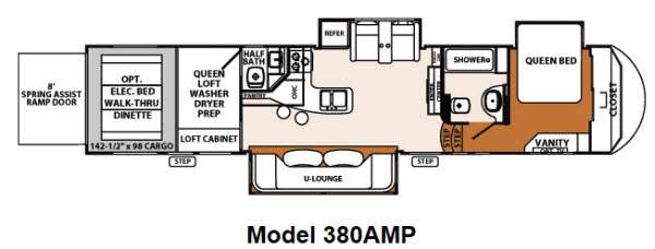 Floorplan - 2013 Forest River RV XLR Thunderbolt 380AMP