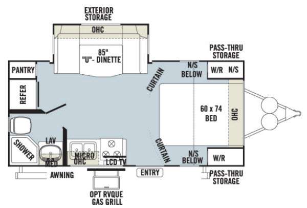 Floorplan - 2013 Forest River RV Rockwood Mini Lite 2104S