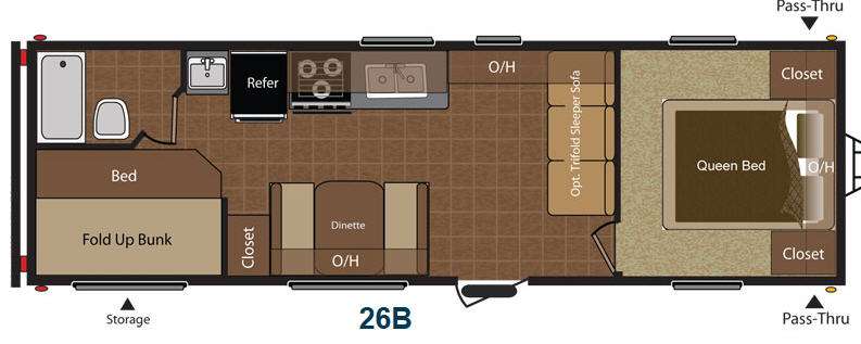 Floorplan - 2013 Keystone RV Hideout 26B