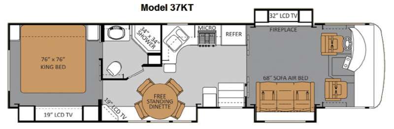 Floorplan - 2013 Thor Motor Coach Challenger 37KT