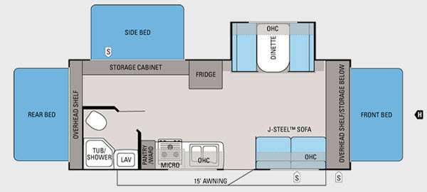 Floorplan - 2013 Jayco Jay Feather Ultra Lite X23F