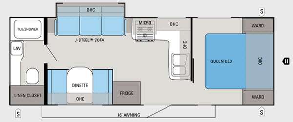 Floorplan - 2013 Jayco Jay Feather Ultra Lite 24T
